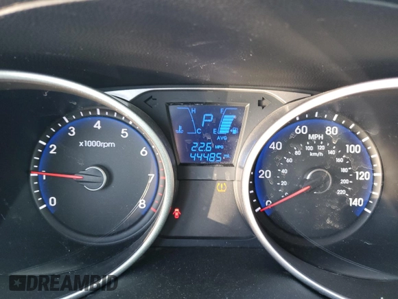 2015 Hyundai Tucson GLS with VIN KM8JT3AF9FU002360, listed as a Copart auction lot 45791245 with 44,485 mi miles and Salvage Title. Bid and sale history available at DreamBid. Image 9.