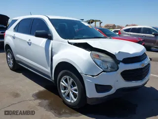 2017 Chevrolet Equinox LS with VIN 2GNFLEEK5H6134988, listed as a IAAI auction lot 41998031 with 57,167 mi miles. Bid and sale history available at carsss.com. Image 1.
