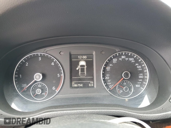 2014 Volkswagen Passat SEL Premium with VIN 1VWCN7A33EC109183, listed as a Copart auction lot 61369595 with 146,794 mi miles and Salvage title. Bid and sale history available at DreamBid. Image 9.