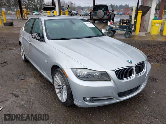 2011 BMW 3 Series 335i with VIN WBAPM5C58BE576736, listed as a IAAI auction lot 41859606 with 120,884 mi miles. Bid and sale history available at carsss.com. Image 1.