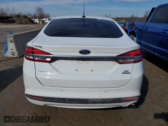 2018 Ford Fusion SE with VIN 3FA6P0HD8JR232074, listed as a Copart auction lot 43714775 with 113,118 mi miles and Salvage Title. Bid and sale history available at DreamBid. Image 6.