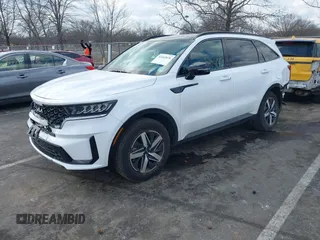 2023 Kia Sorento S with VIN 5XYRL4LCXPG249082, listed as a IAAI auction lot 41442876 with 13,701 mi miles and . Bid and sale history available at DreamBid. Image 2.