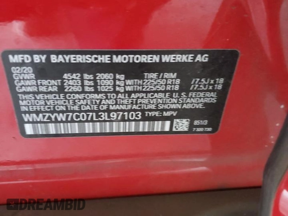 2020 MINI Countryman Cooper S z VIN WMZYW7C07L3L97103, wystawiony jako Copart lot #86319804 z przebiegiem 77 202 mil mil oraz Szkoda całkowita • Salvage title. Historia ofert i sprzedaży dostępna na DreamBid. Obrazek 12.