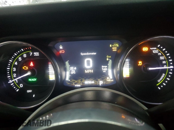 2021 Jeep Wrangler Unlimited Sahara with VIN 1C4JJXP65MW682462, listed as a Copart auction lot 58673385 with 38,714 mi miles and Salvage title. Bid and sale history available at DreamBid. Image 9.