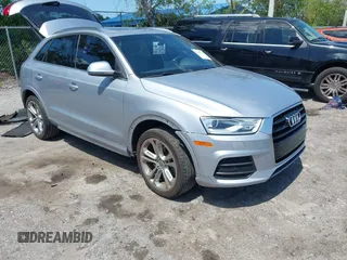 2017 Audi Q3 Premium Plus with VIN WA1HCCFS6HR003457, listed as a IAAI auction lot 42274572 with 54,546 mi miles and . Bid and sale history available at DreamBid. Image 1.