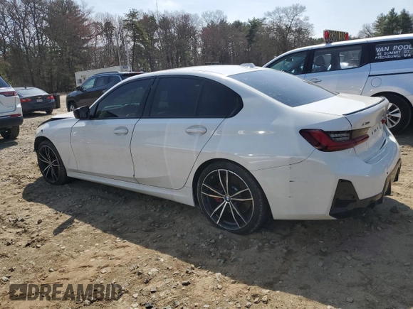 2023 BMW 3 Series 330i xDrive with VIN 3MW89FF06P8D74516, listed as a Copart auction lot 53637205 with 0 mi miles and Clean Title. Bid and sale history available at carsss.com. Image 2.