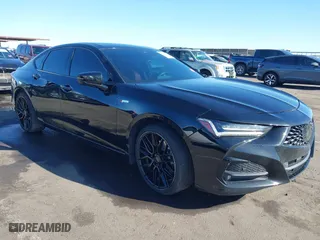 2022 Acura TLX w/A-Spec Package with VIN 19UUB5F56NA002849, listed as a IAAI auction lot 41392710 with 55,846 mi miles. Bid and sale history available at carsss.com. Image 1.