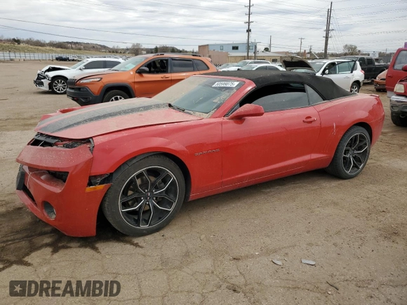 2013 Chevrolet Camaro LT z VIN 2G1FB3D38D9210912, wystawiony jako Copart lot #50599075 z przebiegiem 150 467 mil mil oraz Szkoda całkowita • Salvage title. Historia ofert i sprzedaży dostępna na DreamBid. Obrazek 1.