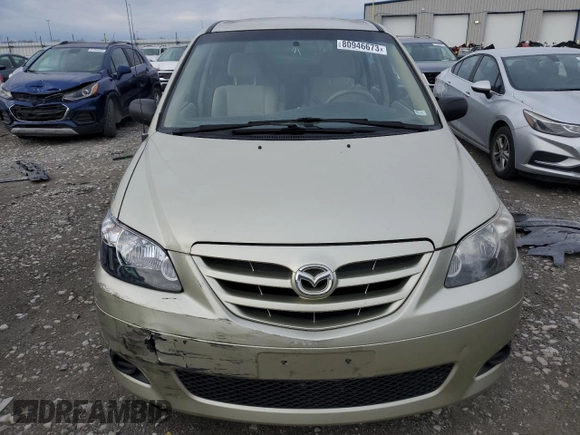 2004 Mazda MPV LX with VIN JM3LW28A840502496, listed as a Copart auction lot 80946673 with 117,423 mi miles and Salvage Title. Bid and sale history available at carsss.com. Image 5.
