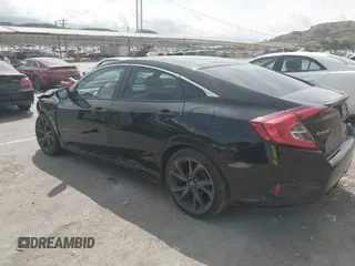 2020 Honda Civic Sedan Sport with VIN 19XFC2F82LE212906, listed as a IAAI auction lot 41915484 with 82,162 mi miles. Bid and sale history available at carsss.com. Image 3.