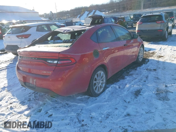 2013 Dodge Dart Limited with VIN 1C3CDFCAXDD715136, listed as a IAAI auction lot 41250744 with 158,431 mi miles. Bid and sale history available at carsss.com. Image 4.
