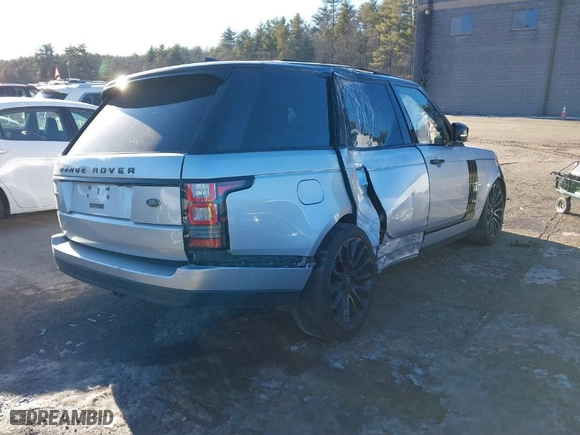 2017 Land Rover Range Rover with VIN SALGS2FE3HA341835, listed as a IAAI auction lot 41433389 with 95,879 mi miles. Bid and sale history available at carsss.com. Image 4.