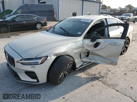 2022 Volvo S60 Ultimate Dark Theme with VIN 7JRL12TM4NG165781, listed as a Copart auction lot 66046803 with 15,059 mi miles and . Bid and sale history available at DreamBid. Image 1.