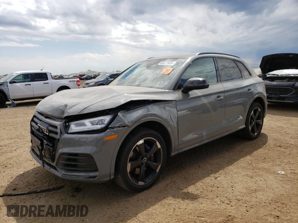 2020 Audi SQ5 Premium Plus with VIN WA1B4AFY7L2015730, listed as a Copart auction lot 60477453 with 36,680 mi miles and . Bid and sale history available at DreamBid. Image 1.