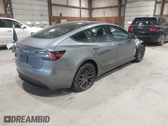 2024 Tesla Model 3 Long Range with VIN 5YJ3E1EB0RF860736, listed as a IAAI auction lot 41966827 with 5,134 mi miles and . Bid and sale history available at DreamBid. Image 4.