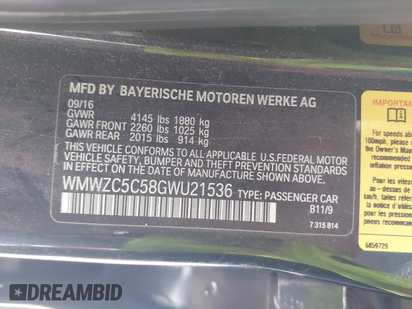 2016 MINI Countryman S z VIN WMWZC5C58GWU21536, wystawiony jako IAAI lot #41907958 z przebiegiem 83 761 mil mil oraz . Historia ofert i sprzedaży dostępna na DreamBid. Obrazek 8.