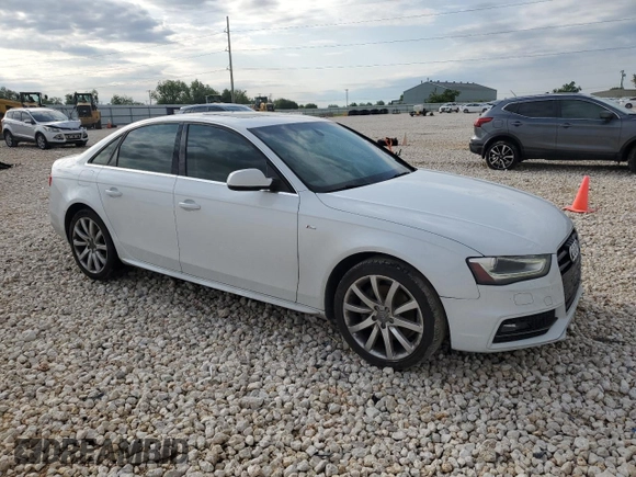 2014 Audi A4 Premium with VIN WAUAFAFLXEN014201, listed as a Copart auction lot 55727995 with 110,350 mi miles and Salvage title. Bid and sale history available at DreamBid. Image 4.