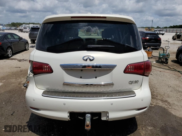 2014 Infiniti QX80 with VIN JN8AZ2NF4E9555558, listed as a Copart auction lot 54570895 with 123,433 mi miles and Salvage title. Bid and sale history available at DreamBid. Image 6.