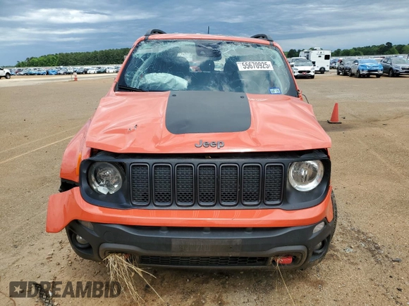 2021 Jeep Renegade Trailhawk with VIN ZACNJDC16MPN28380, listed as a Copart auction lot 55670925 with 55,469 mi miles and Salvage title. Bid and sale history available at DreamBid. Image 5.