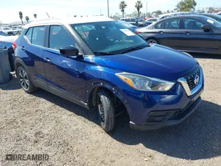 2019 Nissan Kicks S with VIN 3N1CP5CU0KL499248, listed as a IAAI auction lot 41687740 with 64,366 mi miles. Bid and sale history available at carsss.com. Image 1.
