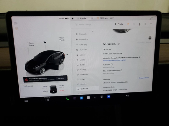 2023 Tesla Model 3 with VIN 5YJ3E1EA8PF451324, listed as a Copart auction lot 88318475 with 74,582 mi miles and Salvage Title. Bid and sale history available at DreamBid. Image 9.