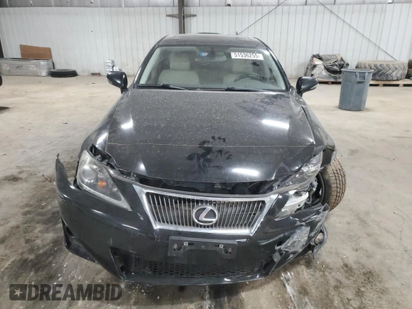 2013 Lexus IS 250 with VIN JTHBF5C26D5187477, listed as a Copart auction lot 51536255 with Not Provided miles and Salvage Title. Bid and sale history available at DreamBid. Image 5.