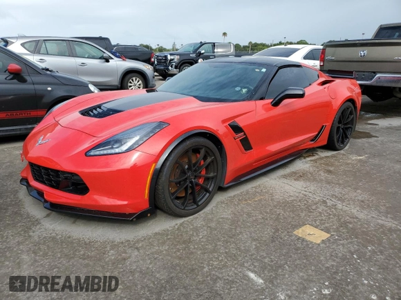 2017 Chevrolet Corvette Grand Sport 2LT with VIN 1G1YX2D77H5111816, listed as a Copart auction lot 74997504 with 19,891 mi miles and Non Repairable. Bid and sale history available at carsss.com. Image 1.