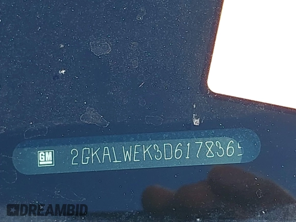 2013 GMC Terrain SLT с VIN 2GKALWEK3D6178365, выставлен на аукционе IAAI как лот 40459402 с пробегом 204 481 миль миль и . История ставок и продаж доступна на DreamBid. Изображение 9.