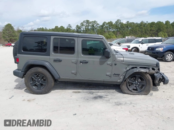 2021 Jeep Wrangler Unlimited Sport S with VIN 1C4HJXDG1MW594522, listed as a IAAI auction lot 41715891 with 88,821 mi miles. Bid and sale history available at carsss.com. Image 13.