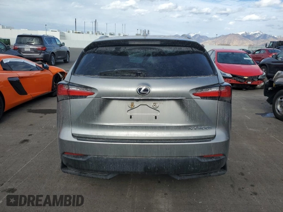 2015 Lexus NX 300h with VIN JTJBJRBZ4F2020395, listed as a Copart auction lot 43951295 with Not provided miles and Salvage title. Bid and sale history available at DreamBid. Image 6.