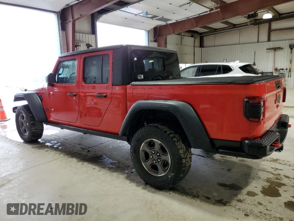 2020 Jeep Gladiator Rubicon with VIN 1C6JJTBG8LL155550, listed as a Copart auction lot 58327875 with 34,276 mi miles and Salvage title. Bid and sale history available at DreamBid. Image 2.