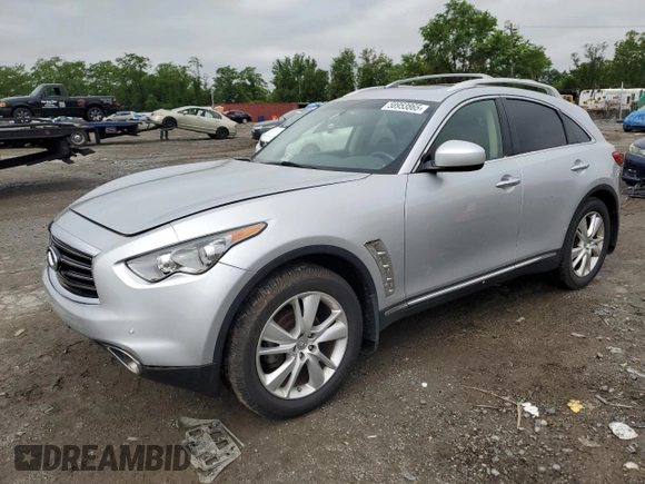 2013 Infiniti FX with VIN JN8CS1MW1DM174609, listed as a Copart auction lot 58953865 with 130,022 mi miles and Clean title. Bid and sale history available at DreamBid. Image 1.