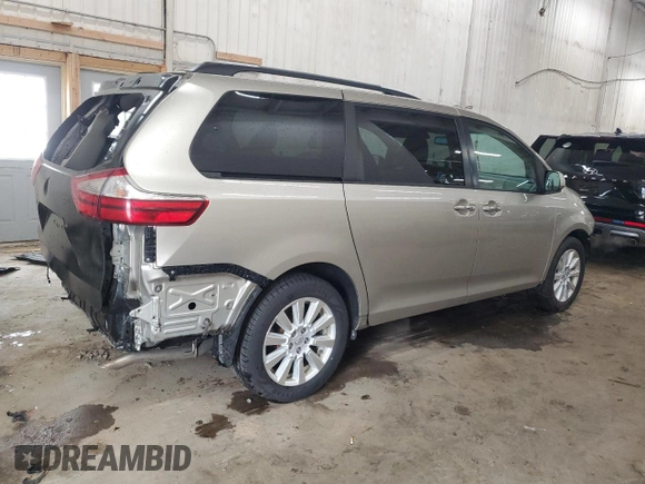 2017 Toyota Sienna with VIN 5TDDZ3DC4HS174210, listed as a Copart auction lot 54411355 with 125,346 mi miles and Salvage Title. Bid and sale history available at DreamBid. Image 3.