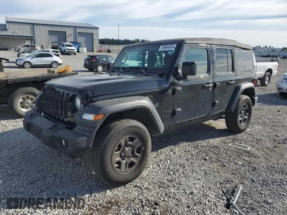 2023 Jeep Wrangler Sport with VIN 1C4HJXDN7PW530536, listed as a Copart auction lot 69664634 with 16,816 mi miles and Salvage Title. Bid and sale history available at DreamBid. Image 1.