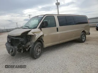 2013 Chevrolet Express Passenger 1LS z VIN 1GAZGZFA8D1103070, wystawiony jako Copart lot #47170245 z przebiegiem Nie podano mil oraz Szkoda całkowita • Salvage title. Historia ofert i sprzedaży dostępna na DreamBid. Obrazek 1.
