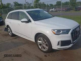2022 Audi Q7 Premium Plus with VIN WA1LJBF70ND014081, listed as a IAAI auction lot 42403771 with 20,073 mi miles and . Bid and sale history available at DreamBid. Image 1.