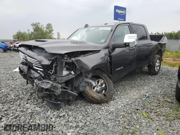 2023 Ram 2500 Laramie with VIN 3C6UR5FL9PG553507, listed as a Copart auction lot 69279114 with 0 mi miles and Salvage Title. Bid and sale history available at carsss.com. Image 1.