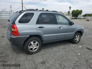 2007 Kia Sportage LX with VIN KNDJF724077447389, listed as a Copart auction lot 53170305 with 238,396 mi miles and Clean Title. Bid and sale history available at carsss.com. Image 3.