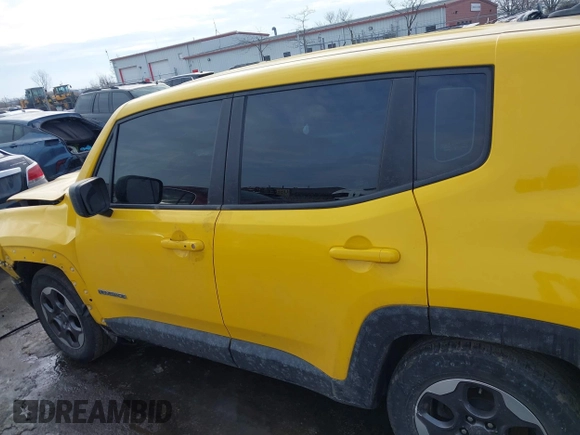 2016 Jeep Renegade Sport with VIN ZACCJAAT8GPC73474, listed as a IAAI auction lot 41599989 with 104,970 mi miles and . Bid and sale history available at DreamBid. Image 14.