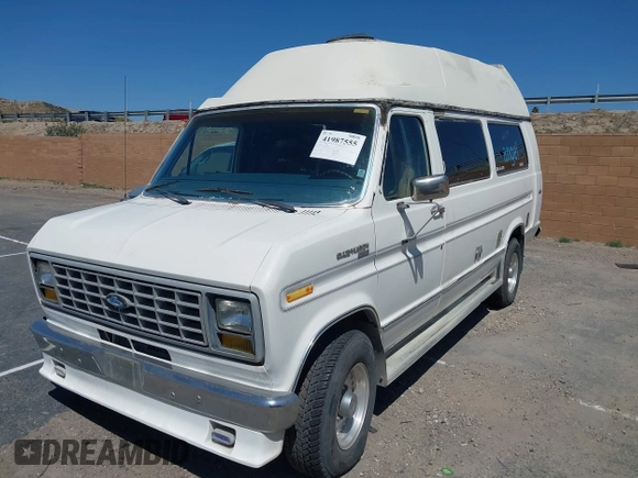 1985 Ford Econoline Cargo with VIN 1FBHS31L3FHA83624, listed as a IAAI auction lot 41987555 with 2,242 mi miles and . Bid and sale history available at DreamBid. Image 2.