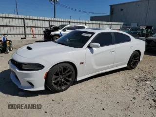 2021 Dodge Charger Scat Pack with VIN 2C3CDXGJ9MH565202, listed as a Copart auction lot 49949035 with 58,402 mi miles and Salvage Title. Bid and sale history available at DreamBid. Image 1.