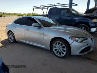 2019 Alfa Romeo Giulia with VIN ZARFAMAN4K7621573, listed as a Copart auction lot 60509535 with Not provided miles and Salvage title. Bid and sale history available at DreamBid. Image 4.