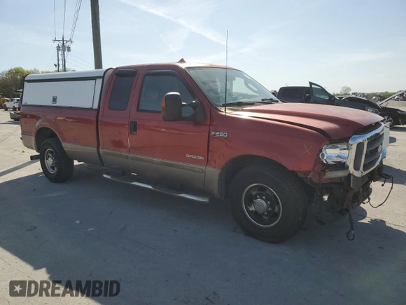 2003 Ford F-250 XL with VIN 1FTNX20P33EC51516, listed as a Copart auction lot 52163345 with 283,665 mi miles and Salvage title. Bid and sale history available at DreamBid. Image 4.