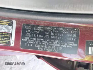 2006 Hyundai Accent GLS с VIN KMHCN46C66U061129, выставлен на аукционе IAAI как лот 42072699 с пробегом 163 573 миль миль и . История ставок и продаж доступна на DreamBid. Изображение 9.
