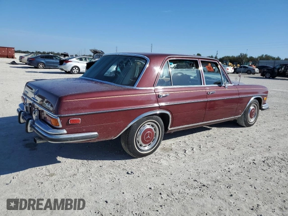 1973 Mercedes-Benz C z VIN 10806812018067, wystawiony jako Copart lot #43207885 z przebiegiem 58 302 mil mil oraz Szkoda całkowita • Salvage title. Historia ofert i sprzedaży dostępna na DreamBid. Obrazek 3.