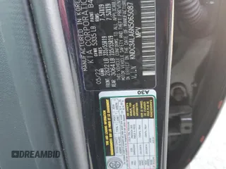 2022 Kia EV6 Wind with VIN KNDC34LA6N5065087, listed as a Copart auction lot 88561475 with 44,761 mi miles and Salvage Title. Bid and sale history available at carsss.com. Image 12.