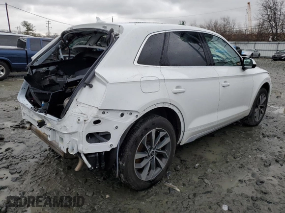 2021 Audi Q5 Premium with VIN WA1AAAFYXM2002847, listed as a Copart auction lot 71785692 with 25,650 mi miles. Bid and sale history available at carsss.com. Image 3.