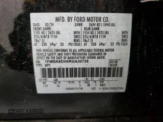 2024 Ford Explorer XLT with VIN 1FMSK8DH0RGA30729, listed as a Copart auction lot 49644855 with 31,806 mi miles and Salvage Title. Bid and sale history available at carsss.com. Image 14.