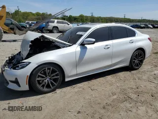 2021 BMW 3 Series 330i xDrive with VIN 3MW5R7J05M8C06619, listed as a Copart auction lot 54072555 with 25,208 mi miles and Salvage title. Bid and sale history available at DreamBid. Image 1.