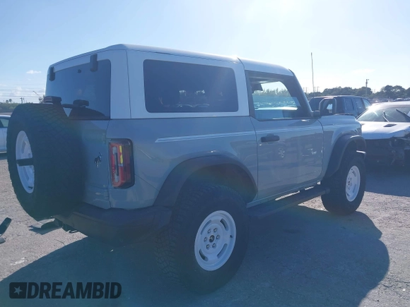 2024 Ford Bronco with VIN 1FMDE4CP3RLA28000, listed as a IAAI auction lot 41575878 with 11,631 mi miles and . Bid and sale history available at DreamBid. Image 4.